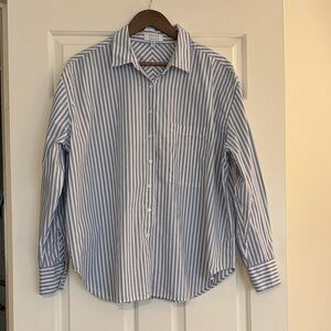 AYR The Deep End Blue and White Button Down Shirt in very good condition.